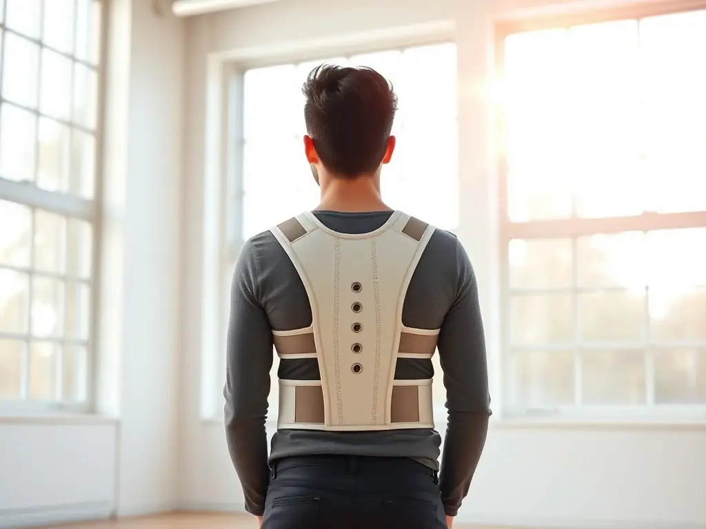 A photograph showcasing a person with improved posture and alignment after practicing PoseSync5.